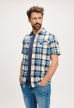 Indigo Check Overhemd 