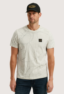 R-neck Jersey Panel T-shirt