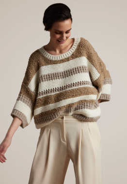 Boxy Multi Yarn Mix Sweater