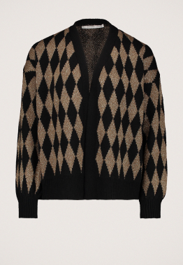 Argyle Lurex Blend Vest