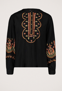 Embroidered Crepe Blouse