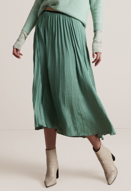 Plisse Drapey Satin Rok