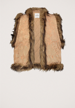 Embroidered Velours Gilet
