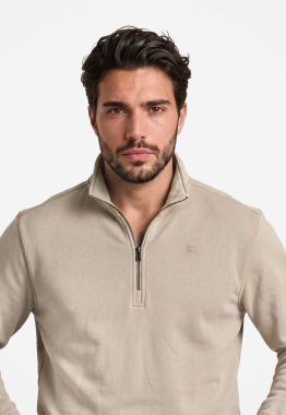 Unit Washed Half Zip Sweater
