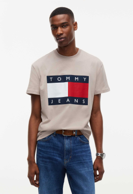 T-shirt Met Ronde Hals En Vlagbadge