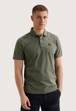 Garment-Dye Print Polo