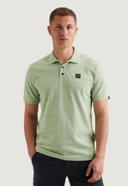 Jacquard Jersey Striped Polo