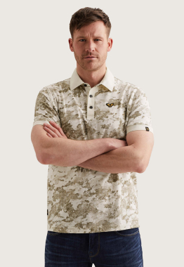 Printed Slub Jersey Polo