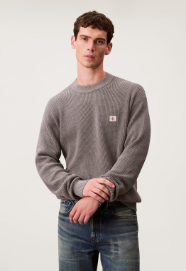 Cotton Waffle Crew Knit