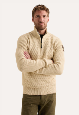Half Zip Collar Cotton Trui