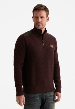 Jacquard Half Zip Trui