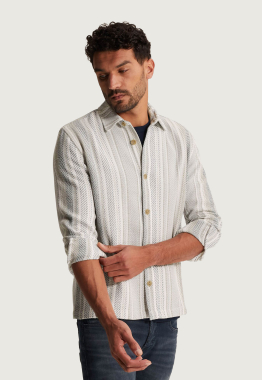 Twill Slub Striped Overhemd