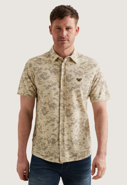 Allover Print Jersey Piqué Overhemd