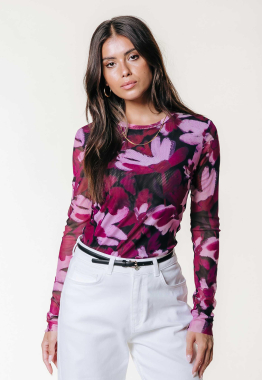 Ninsy Mesh Flare Sleeve Top