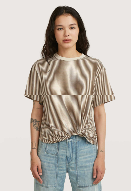 Stripe Relaxed Knot T-Shirt