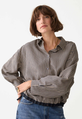 Boxy Stripe Blouse 