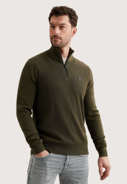Cotton/Modal Half Zip Trui