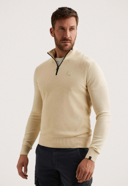 Cotton/Modal Half Zip Trui