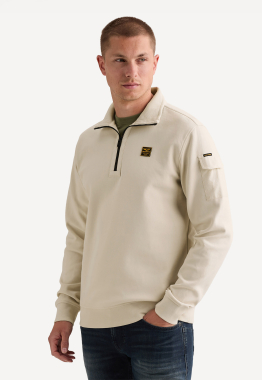 Half Zip Badge Sweater