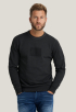 R-neck Cold-dye Terry Sweater
