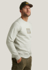 R-neck Cold-dye Terry Sweater