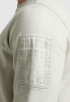 R-neck Cold-dye Terry Sweater