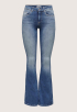 Blush Mid Waist Flared Jeans