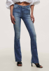 Blush Mid Waist Flared Jeans