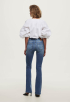 Blush Mid Waist Flared Jeans