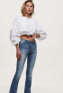 Blush Mid Waist Flared Jeans