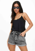 Cuba Paperbag Denim Shorts