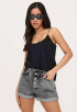 Cuba Paperbag Denim Shorts