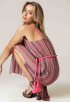 Chrissy Stripe Crochet Jurk