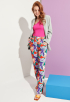 Melody Big Flower Straight Broek