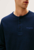 Slim Waffle Script Henley Longsleeve