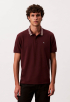 Monogram pique tipped polo