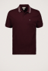 Monogram pique tipped polo