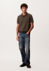 Monogram pique tipped polo
