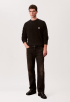 Cotton waffle crew knit