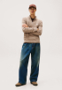 Cable Knit Zip Trui