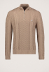 Cable Knit Zip Trui