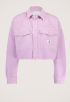 Extreme Oversize Crop Denim Blouse