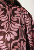 Olet Retro Flower Satin Blouse