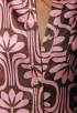 Olet Retro Flower Satin Blouse