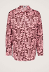 Olet Retro Flower Satin Blouse