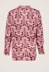 Olet Retro Flower Satin Blouse