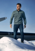 R-neck Cotton Plated Trui