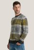 R-Neck Woolmix Check Trui