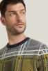 R-Neck Woolmix Check Trui