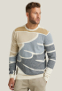 R-neck Co Intarsia Trui